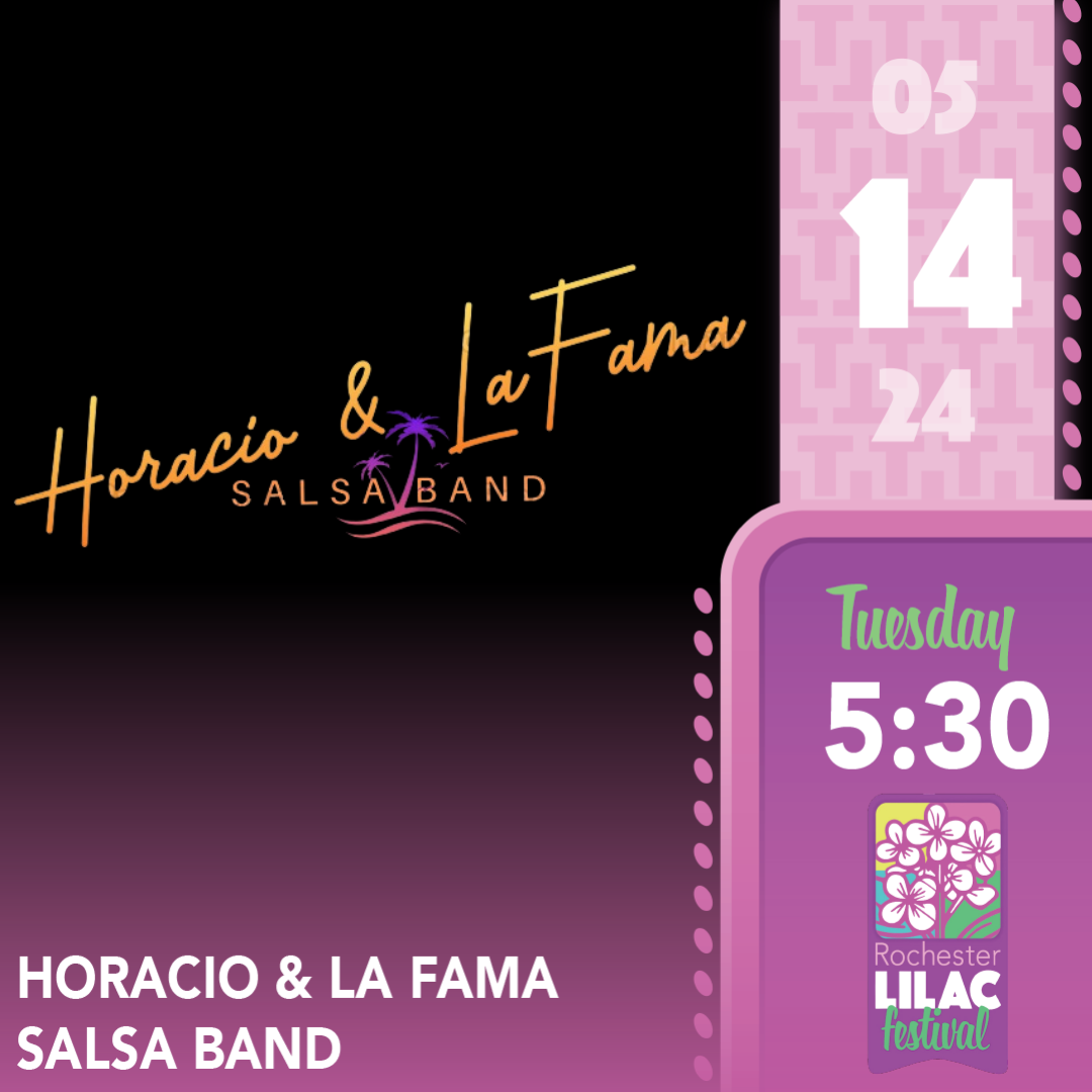 Horacio & La Fama salsa band at the Rochester Lilac Festival