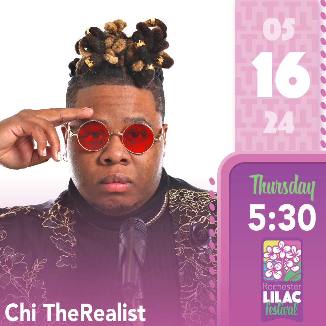 Chi TheRealist at the Rochester Lilac Festival